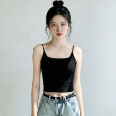 批发冰丝小<b class='q'>吊带</b><b class='q'>背心</b>女夏外穿带胸垫美背<b class='q'>文胸</b>一体内搭打底美式瑜伽上衣