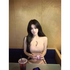 批发韩国致命曲线中袖纯欲针织连衣裙女夏季包臀修身显瘦性感打底长裙