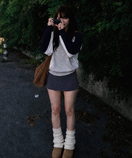 가을 신제품 배색 패치워크 캐주얼 루즈핏 라운드 넥 후드티 여성 아메리칸 레트로 털 서클 순면