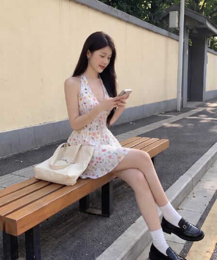 해변가 휴가 행침 목 슬립 꽃무늬 드레스 아이들 여름 2026 새로운 프랑스식 작은