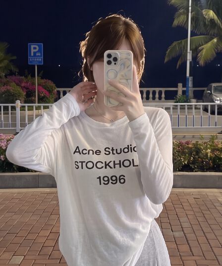 한 부서 이른 봄 얇은 스타일 알파벳 긴팔 티셔츠 루즈핏 캐주얼 다용도 느긋한 여름 자외선 차단 블라우스