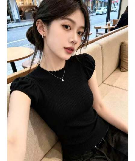 파란색 맨위 스탠드 칼라 민소매 여성 셔츠 여름 셔츠