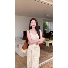 批发韩国东大门气质名媛内搭打底针织吊带连衣裙秋<b class='q'>冬</b>修身显瘦背心长裙