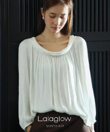 lalaglow 프랑스식 품격 양성 및 음성 둘 착용 루즈핏 도루 센스 슬림해 보이는 레이스업 블라우스 맨위 여성 2026 이른 가을