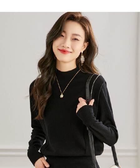 반하이넥 카디건 여성 가을 겨울 2026 새로운 작은 키 인사이드 가져 가라. 기본 셔츠 하이웨이스트 쇼트 스타일 스웨터
