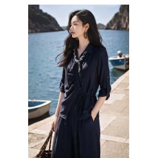 批发未收腰长袖<b class='q'>衬衫</b>阔腿裤套装女士2026年新款秋季松弛感两件套