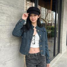 批发牛仔小香风外套女<b class='q'>春</b>秋新款千金老钱风复古显瘦正肩甜酷夹克上衣潮