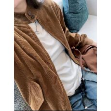 批发2026春季RL战马明星同款灯芯绒男<b class='q'>女</b><b class='q'>夹克</b>复古老干部风惠林顿老钱风