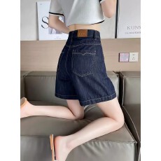 批发实拍直筒牛仔短裤<b class='q'>女</b>夏天薄款<b class='q'>韩版</b>高腰显瘦休闲宽松小个子阔腿热裤
