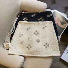 批发实拍 小香风亮片<b class='q'>半身裙</b>女秋冬新款百搭A字短裙包臀裙子