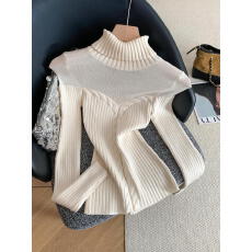 批发实拍 设计感收腰显瘦镂空麻花套头<b class='q'>毛衣</b>女内搭打底针织衫