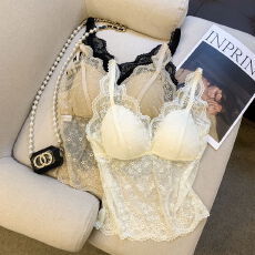 批发实拍 蕾丝叠穿内搭小宝贝纯欲天花板<b class='q'>背心</b>带胸垫小吊带