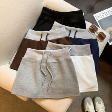 批发<b class='q'>实拍</b> 运动服休闲A字超短裙女春夏新款韩系ins防走光包臀半身裙