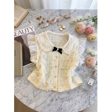 批发<b class='q'>实拍</b> 小香风拼接娃娃领短袖<b class='q'>衬衣</b>女夏季高级感雪纺<b class='q'>t</b><b class='q'>恤</b>花边蕾丝上衣