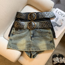 批发实拍 夏季新款做旧水洗牛仔包臀短裤裙女<b class='q'>百搭</b>显瘦a字辣妹半身裙