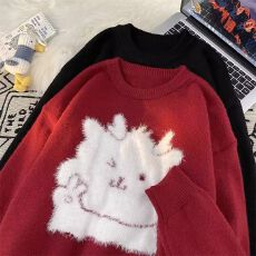 批发（现货）<b class='q'>北极</b><b class='q'>绒</b>【腈纶35%锦纶40%PBT25%】宽松秋冬针织衫毛衣上衣