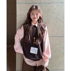 批发美拉德针织马甲背心女装2026新款学院风外搭叠穿套头无袖毛衣上衣