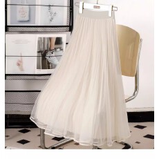 批发高端垂坠秋冬纱裙半身裙女气质大摆宽松时尚显瘦中长款A字网纱裙