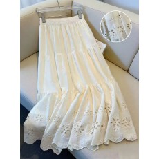 批发温柔勾花镂空半身<b class='q'>裙</b>女春夏季2026新款气质韩版中长款宽松a字<b class='q'>伞</b><b class='q'>裙</b>