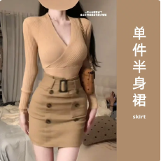 批发秋冬韩系收腰包臀半身<b class='q'>裙子</b>