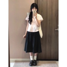 批发【】休闲<b class='q'>运动服</b>套装女夏季学生短袖短裙两件套