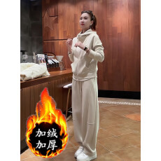批发原版做法，原版面料休闲<b class='q'>运动</b>服套装<b class='q'>女</b>秋冬季连帽卫衣<b class='q'>长裤</b>两件套