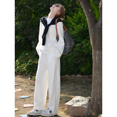 批发休闲运动服套装女秋<b class='q'>冬</b>圆领卫衣长裤披肩三件套