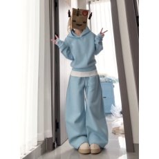 批发休闲运动服套装女春<b class='q'>秋</b>季休闲宽松连帽卫衣长裤两件套