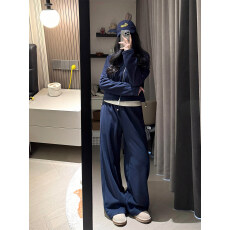 批发【】休闲运动服套装女春<b class='q'>秋</b>季休闲宽松显瘦卫衣长裤两件套