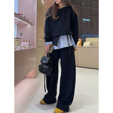 批发【原版厚度原版做法】休闲运动套装女秋季美式卫衣长裤围裙三件套