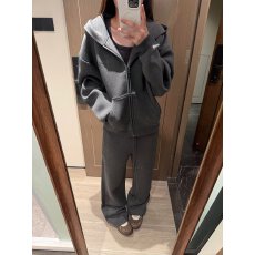 批发【7875套装】休闲运动服套装女春秋季休闲宽松连帽卫衣长裤两件套