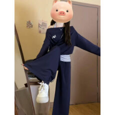 批发7880套装#休闲<b class='q'>运动服</b>套装女春秋季假两件挂脖露肩卫衣长裤两件套