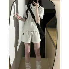 批发<b class='q'>T</b>017套<b class='q'>装</b>#休闲运动服套<b class='q'>装</b>女夏季学生宽松显瘦短袖短裙两件套