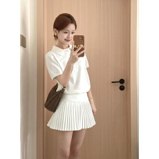 批发5010上衣+5510短裙#休闲运动服套<b class='q'>装</b>女夏季学生短袖短裙两件套