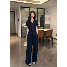 批发5013上衣+5513<b class='q'>裤</b>子#休闲运动服套<b class='q'>装</b>女夏季老钱风短袖长<b class='q'>裤</b>两件套