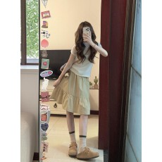 批发【5036上衣+5536裙子#】休闲<b class='q'>运动服</b>套装女夏季学生短袖裙子两件套