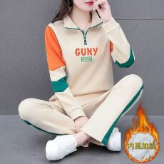 批发加绒潮流<b class='q'>运动服</b>套装女2025春秋新款<b class='q'>韩版</b>小个子时尚穿搭跑步服百搭