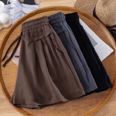 批发黑色休闲<b class='q'>阔腿裤</b>女2026新款夏季薄款加大码高腰显瘦宽松直筒<b class='q'>裤</b>运动