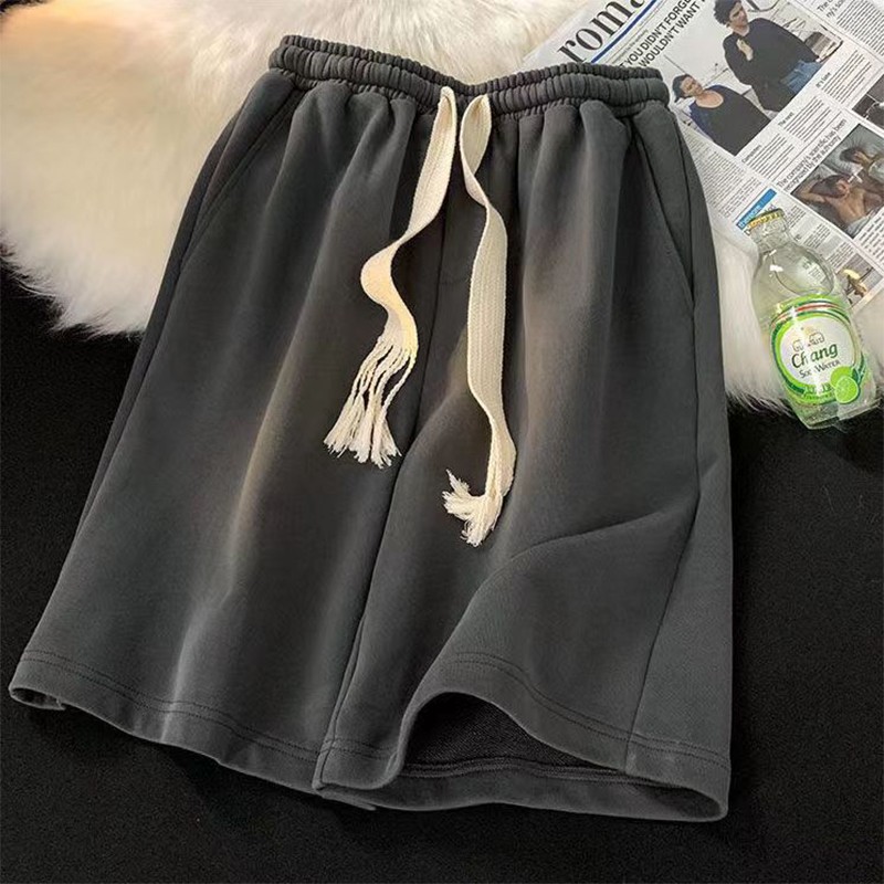 원본 아메리칸 캐주얼 운동 오부 바지 여성 여름 새로운 ins 트렌디 루즈핏 다용도 넓은 다리가 짧다. 바지