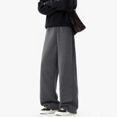 批发重磅休闲<b class='q'>裤</b>男秋季斑马纹肌理直筒<b class='q'>裤</b>运动卫<b class='q'>裤</b>男生百搭时尚弯刀<b class='q'>裤</b>潮