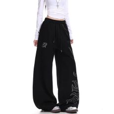 批发<b class='q'>韩版</b>烫钻抽绳街舞hiphop嘻哈休闲<b class='q'>裤</b>女爵士舞jazz长<b class='q'>裤</b>运动街头潮