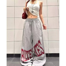 批发潮童街舞爵士阔腿卫裤洋气春秋新款女百搭炸街时髦网红长裤子