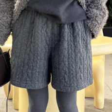 批发十三行韩系麻花短裤冬季新款外穿宽松显瘦休闲阔腿短裤靴裤<b class='q'>打底裤</b>