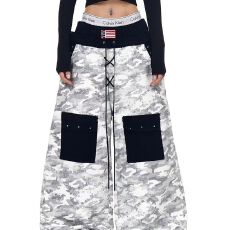 批发美式高街印花扎染垂感阔腿牛仔裤<b class='q'>女</b>春秋高腰休闲宽松显瘦拖地<b class='q'>长裤</b>