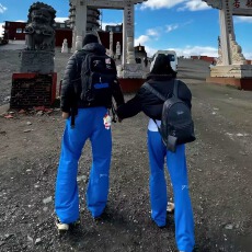 批发美式复古刺绣字母弯刀<b class='q'>休闲裤</b>男女情侣百搭宽松直筒运动厚棉裤子