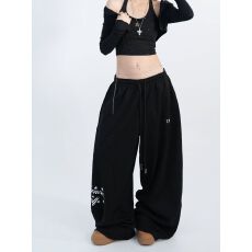 批发【原版印花 割袋+后<b class='q'>裤</b>袋爵士嘻哈街舞潮牌jazz卫<b class='q'>裤</b>休闲<b class='q'>裤</b>弯刀直筒