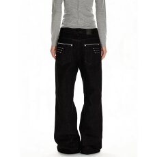 批发美式Cleanfit四线窄幅赤耳原牛仔裤百搭微喇垂感显瘦拖地长<b class='q'>裤子</b><b class='q'>男</b>