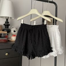 批发法式蕾丝花边阔腿裤女春夏季宽松休闲洋气百搭打底a字短裤热裤子