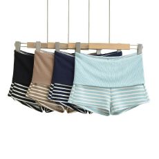 批发翻腰条纹短<b class='q'>裤</b>女夏<b class='q'>欧美</b>ins辣妹低腰居家<b class='q'>裤</b>运动瑜伽包臀a字居家热<b class='q'>裤</b>