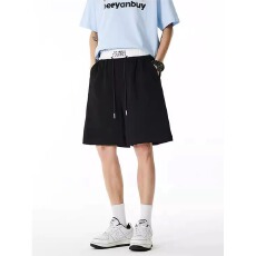 批发美式藏青色休闲<b class='q'>短裤</b>男款夏季外穿跑步运动篮球卫裤重磅大尺码五分